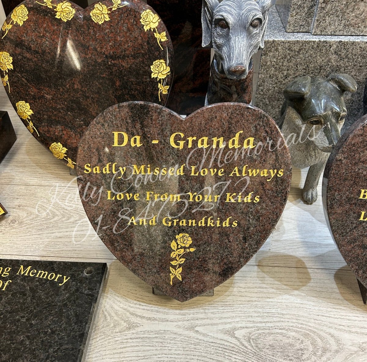 P076 - Granite Heart - Kelly Cowin Memorials