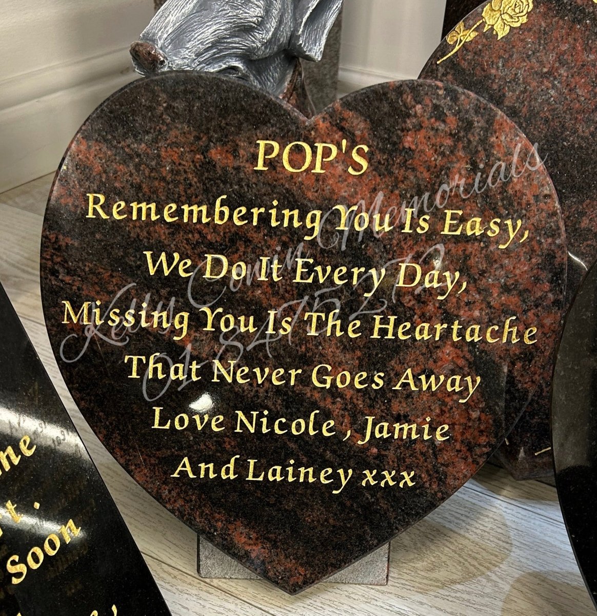 P079 - Granite Heart - Kelly Cowin Memorials