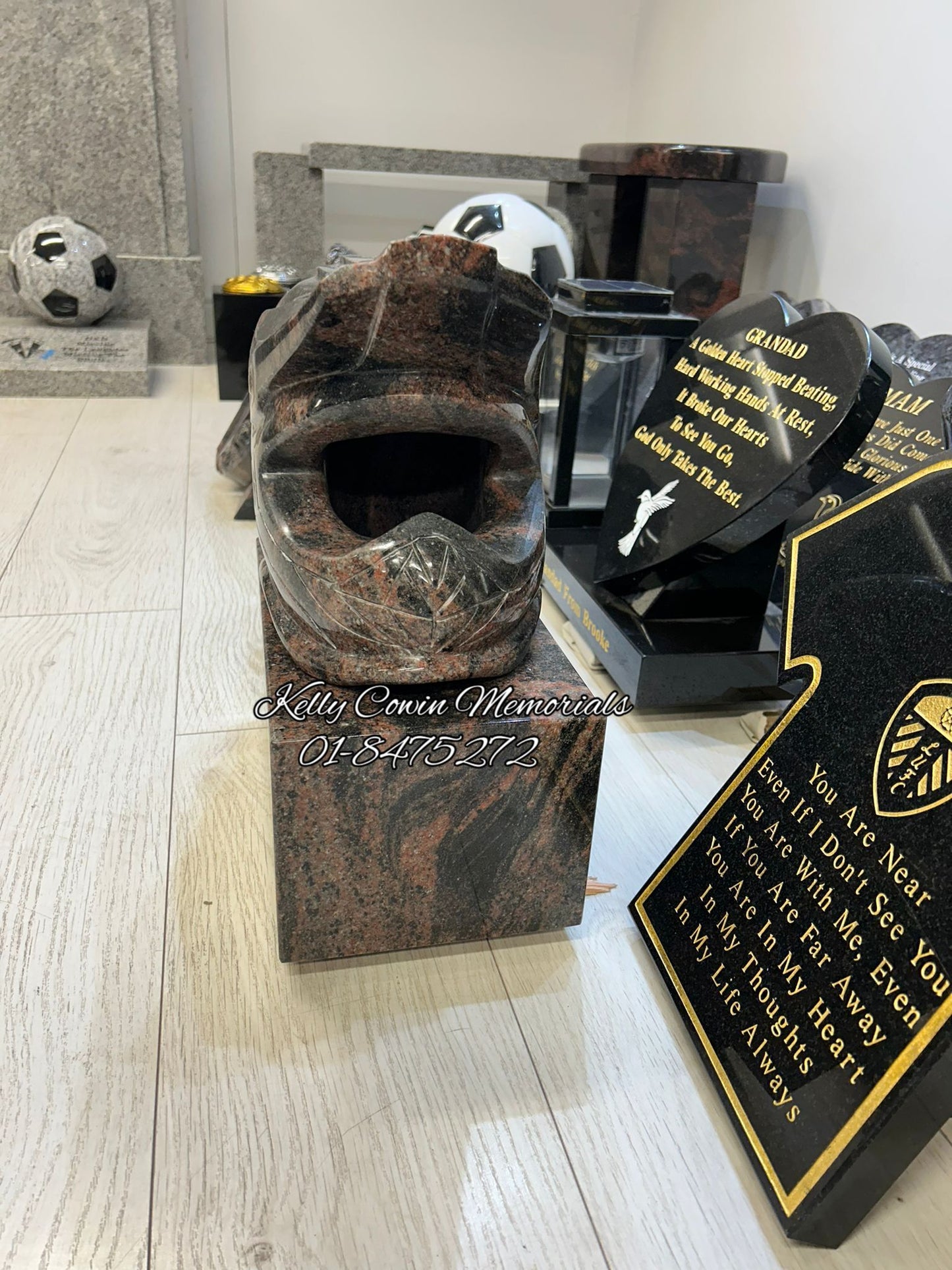 GO096 - Granite Helmet On Block