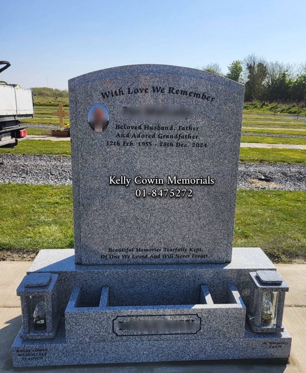 Grey Granite Polished Boulder Headstone | Dardistown Cemetery - Kelly Cowin Memorials