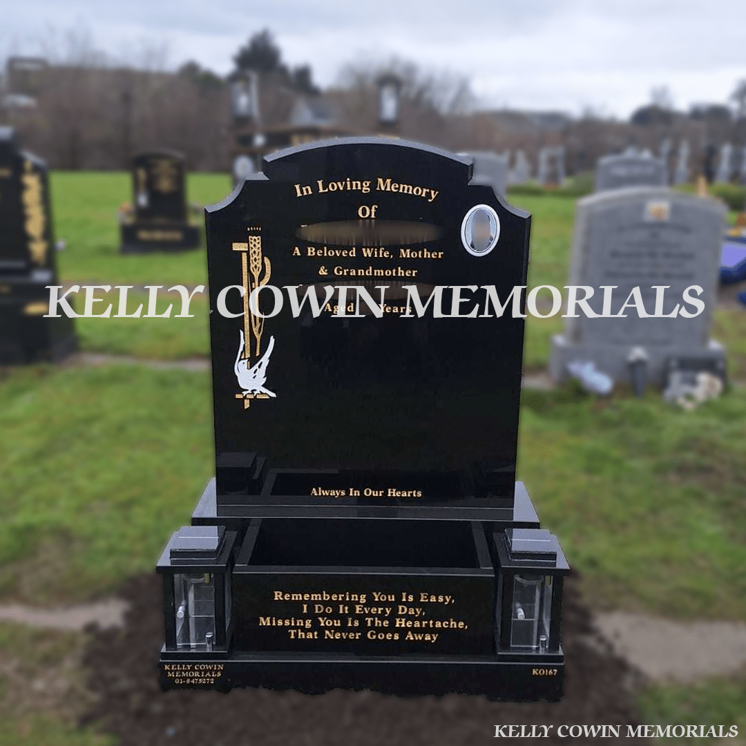 Black Granite Top 9 Headstone | Glasnevin Cemetery - Kelly Cowin Memorials