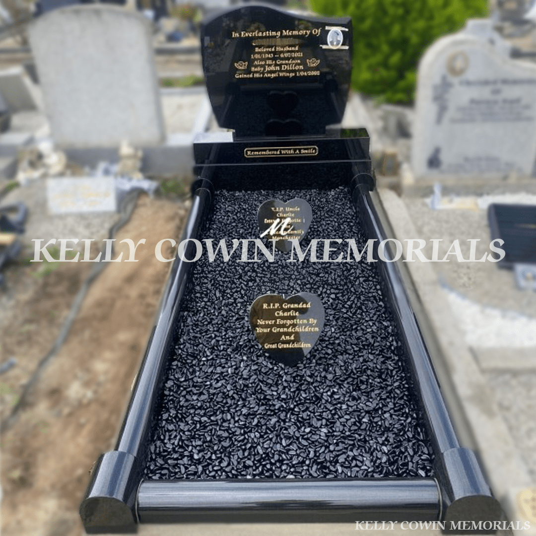 Black Granite C1 Headstone | Whitestown Cemetery - Kelly Cowin Memorials