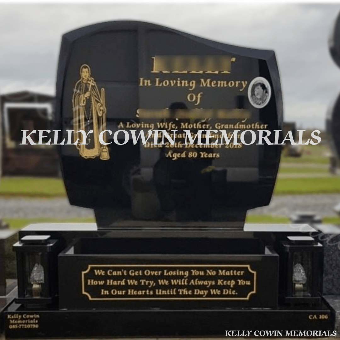 Black Granite C1 Headstone | Balgriffin Cemetery - Kelly Cowin Memorials