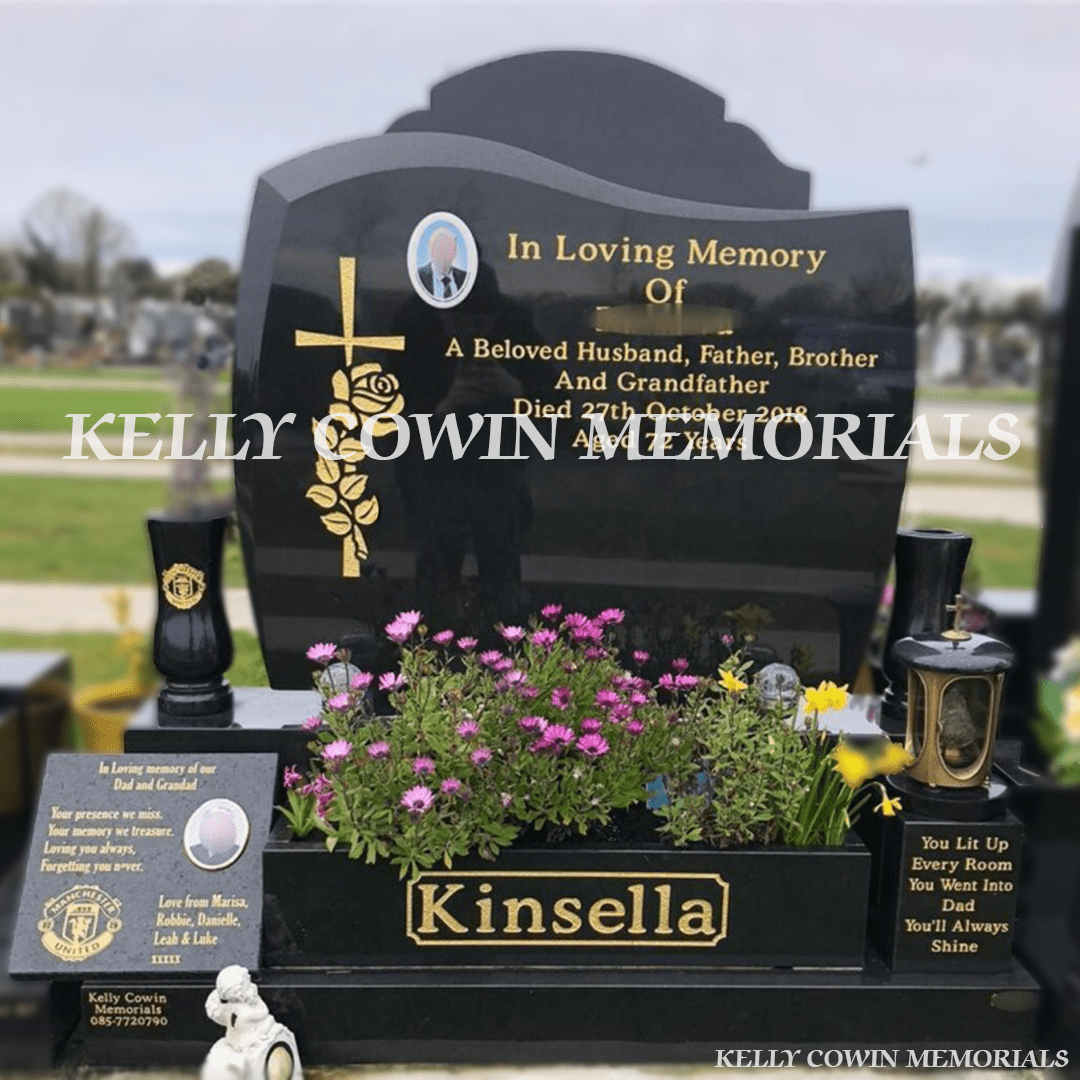 Black Granite C1 Headstone | Balgriffin Cemetery - Kelly Cowin Memorials
