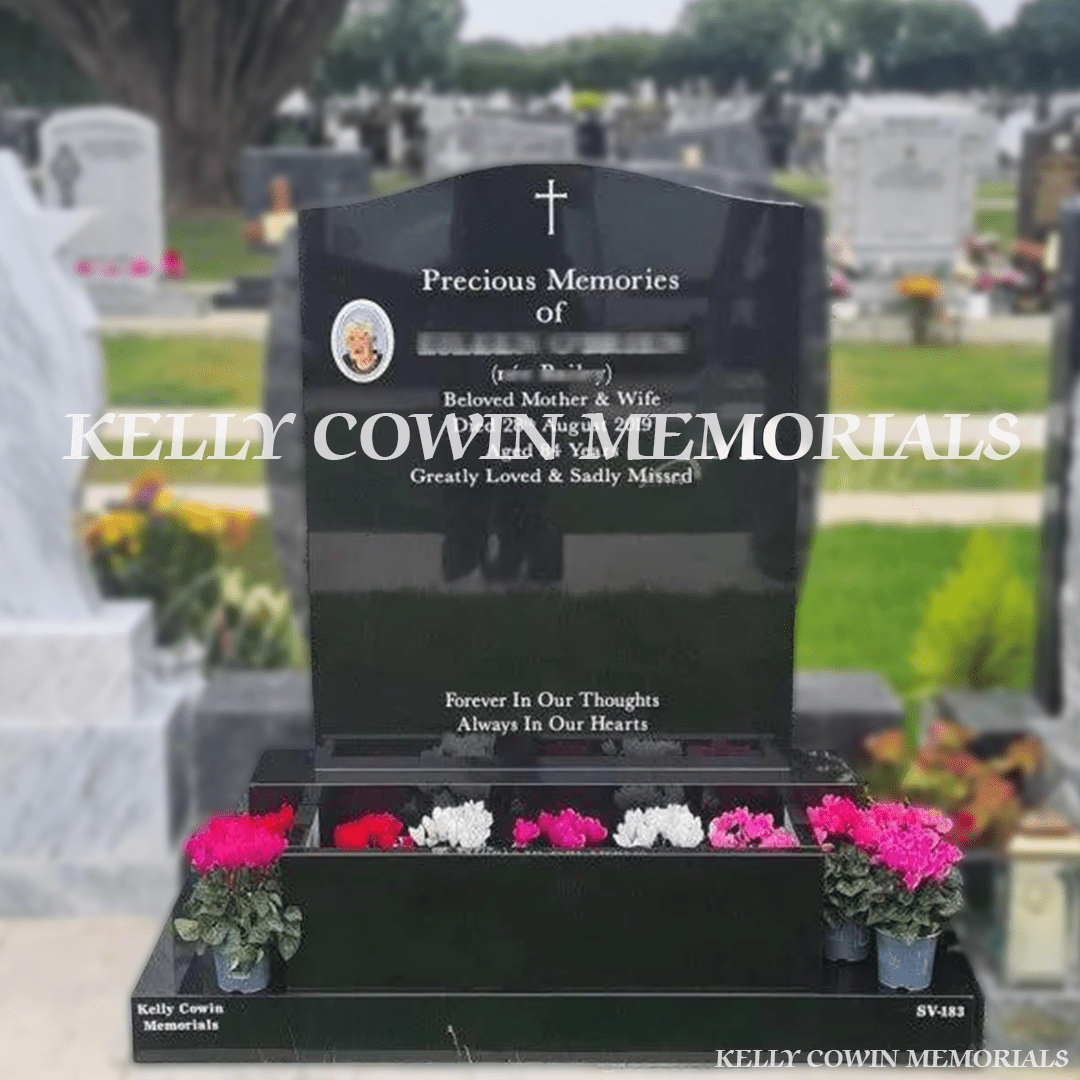Black Granite Og Headstone | Balgriffin Cemetery - Kelly Cowin Memorials