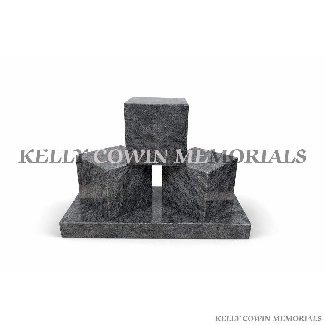 Blue Lagoon granite baby blocks memorial set children’s grave ornament Ireland