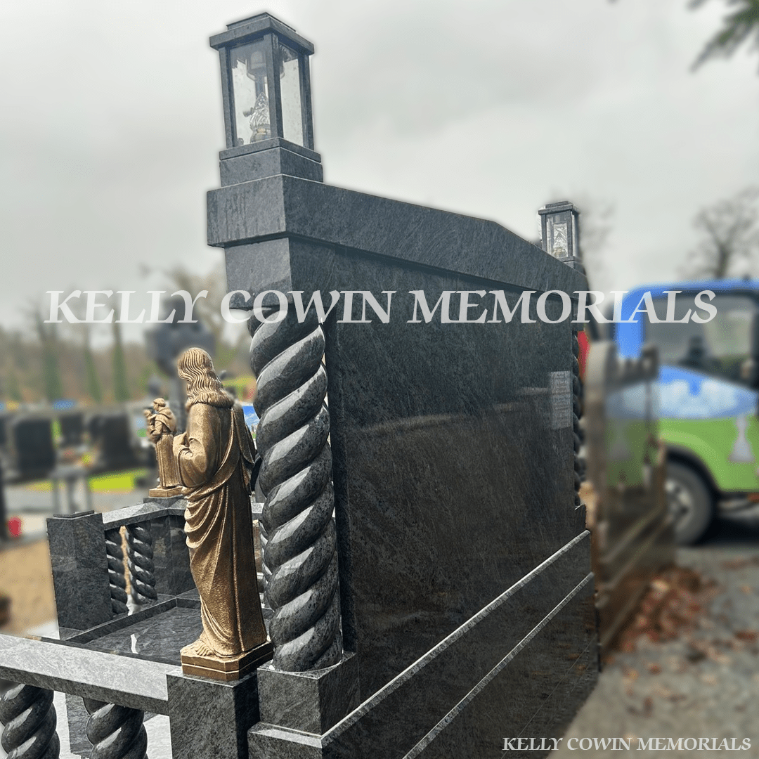 Blue Lagoon Custom Traveller Headstone – Galway - Kelly Cowin Memorials