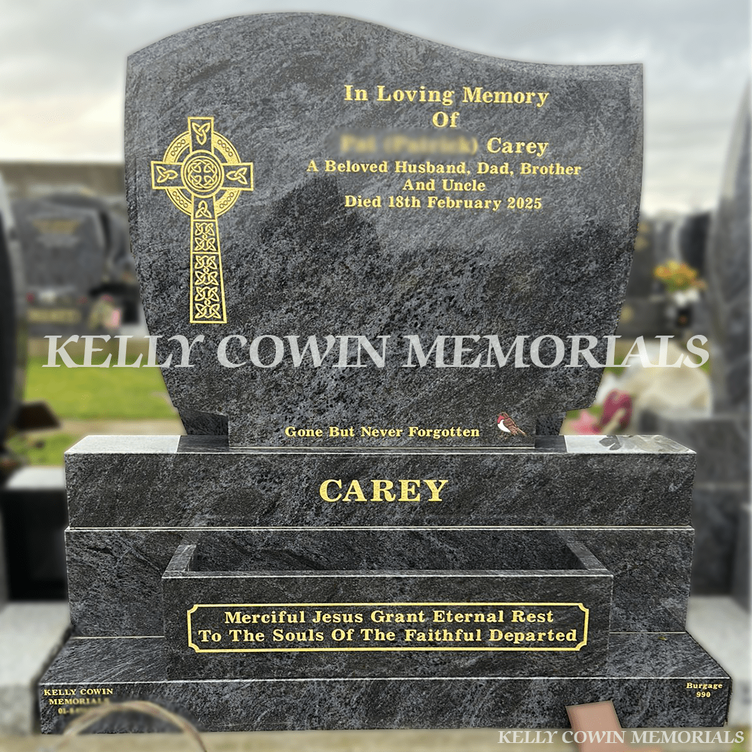 Blue Lagoon C1 Granite Headstone | Balgriffin Cemetery - Kelly Cowin Memorials