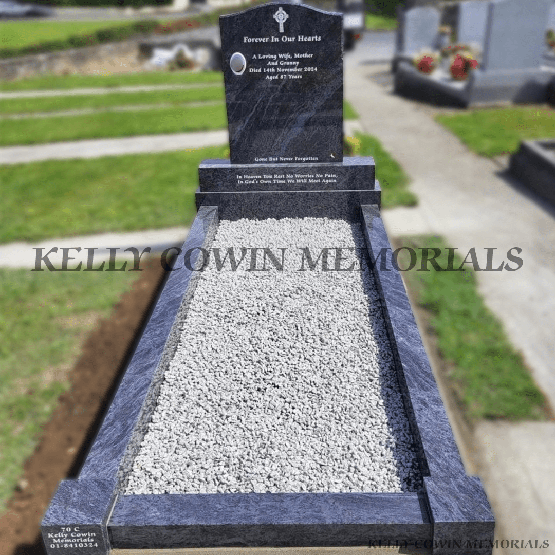 Blue Lagoon Granite OG Headstone | Balrothery Cemetery - Kelly Cowin Memorials