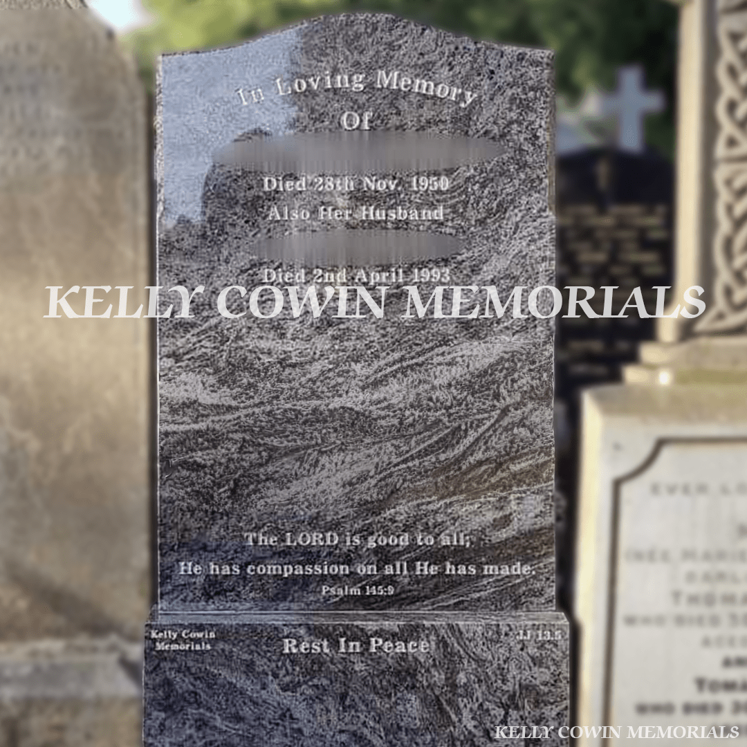 Blue Lagoon Granite Og Headstone | Glasnevin Cemetery - Kelly Cowin Memorials