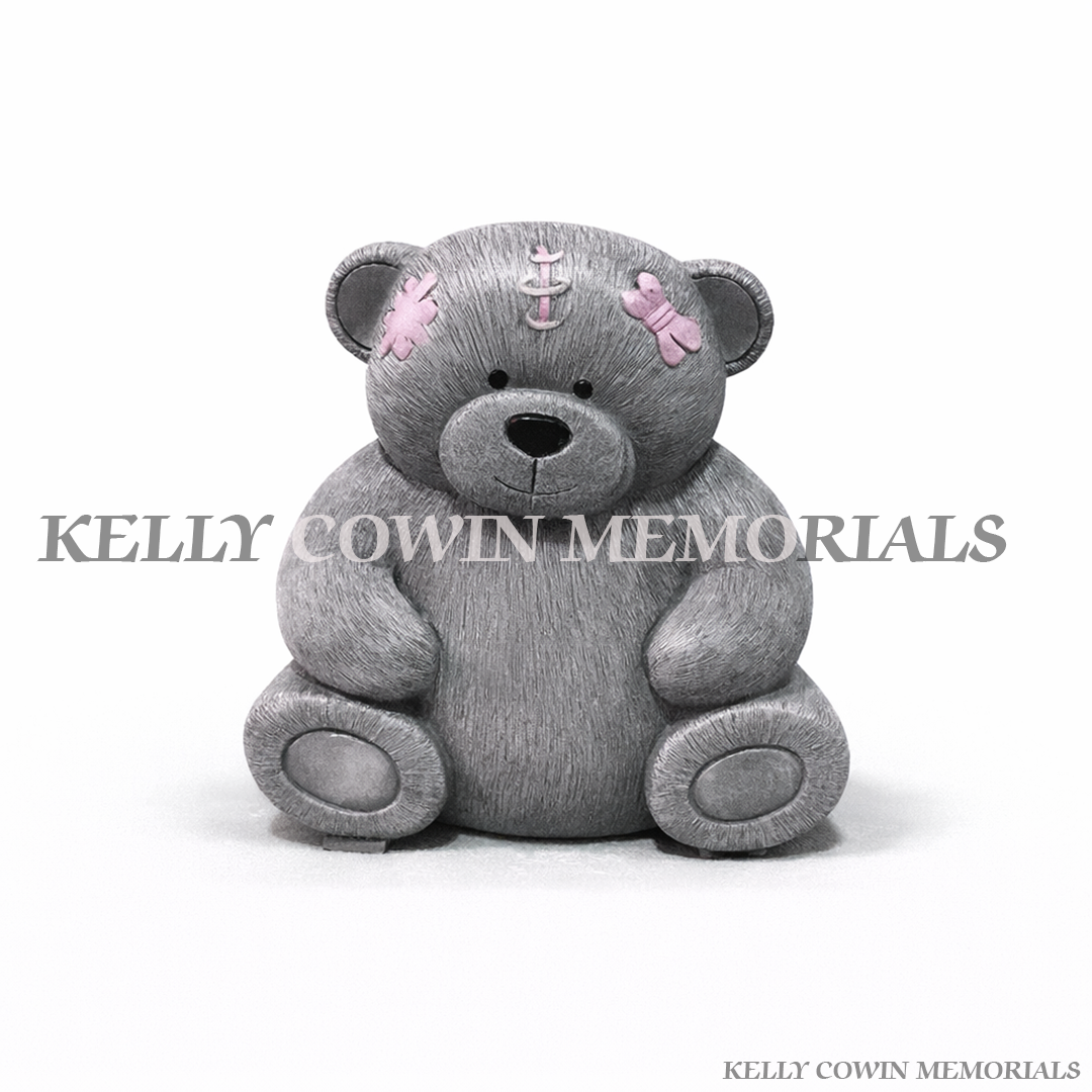Carved granite teddy bear grave accessory children’s memorial ornament Ireland
