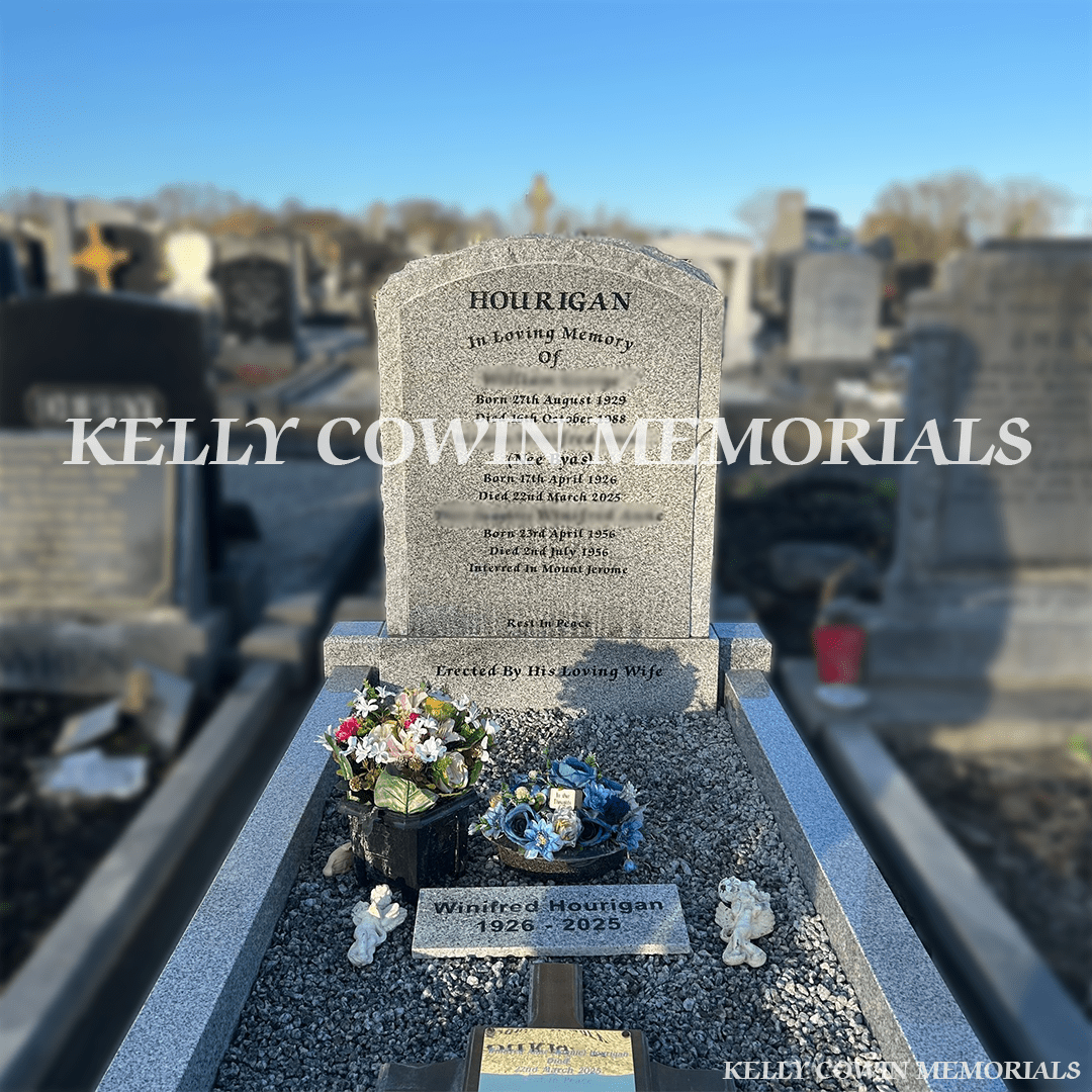 Grey Granite Rough Boulder Headstone | Mulhuddart Cemetery - Kelly Cowin Memorials