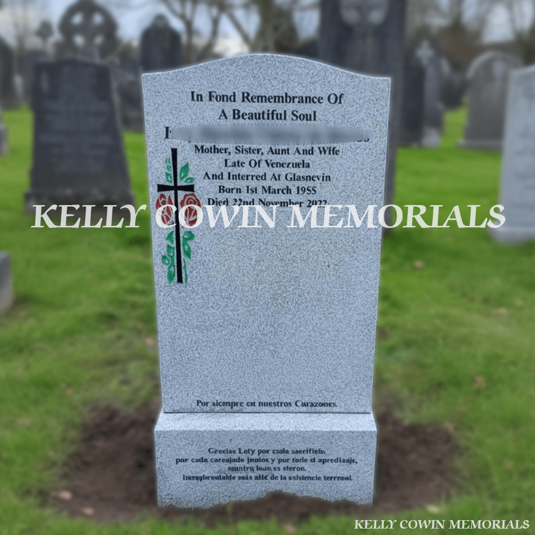 Grey Granite Og Headstone | Glasnevin Cemetery - Kelly Cowin Memorials