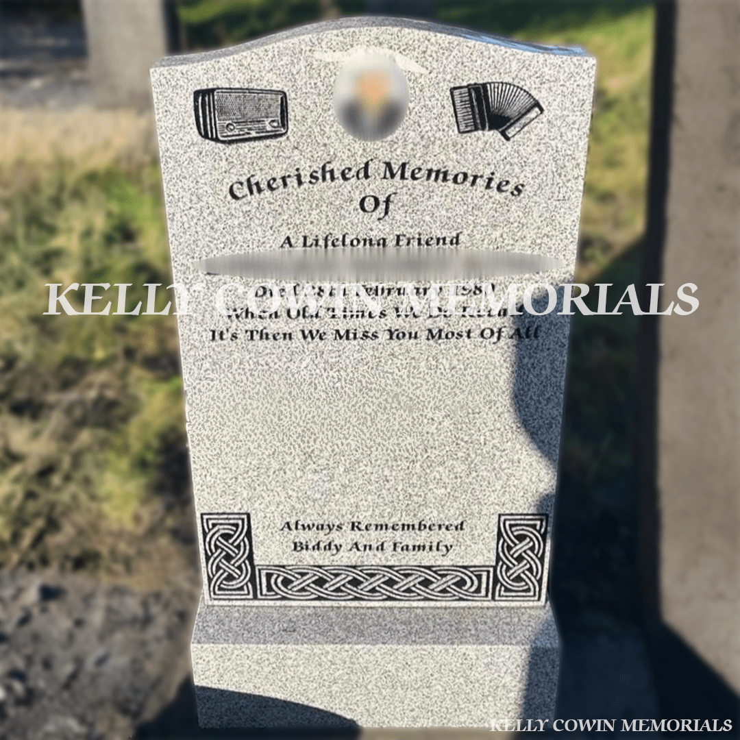 Grey Granite Og Headstone| Glasnevin Cemetery - Kelly Cowin Memorials