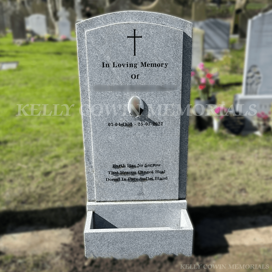 Grey Granite Polished Boulder Headstone | Glasnevin Cemetery - Kelly Cowin Memorials