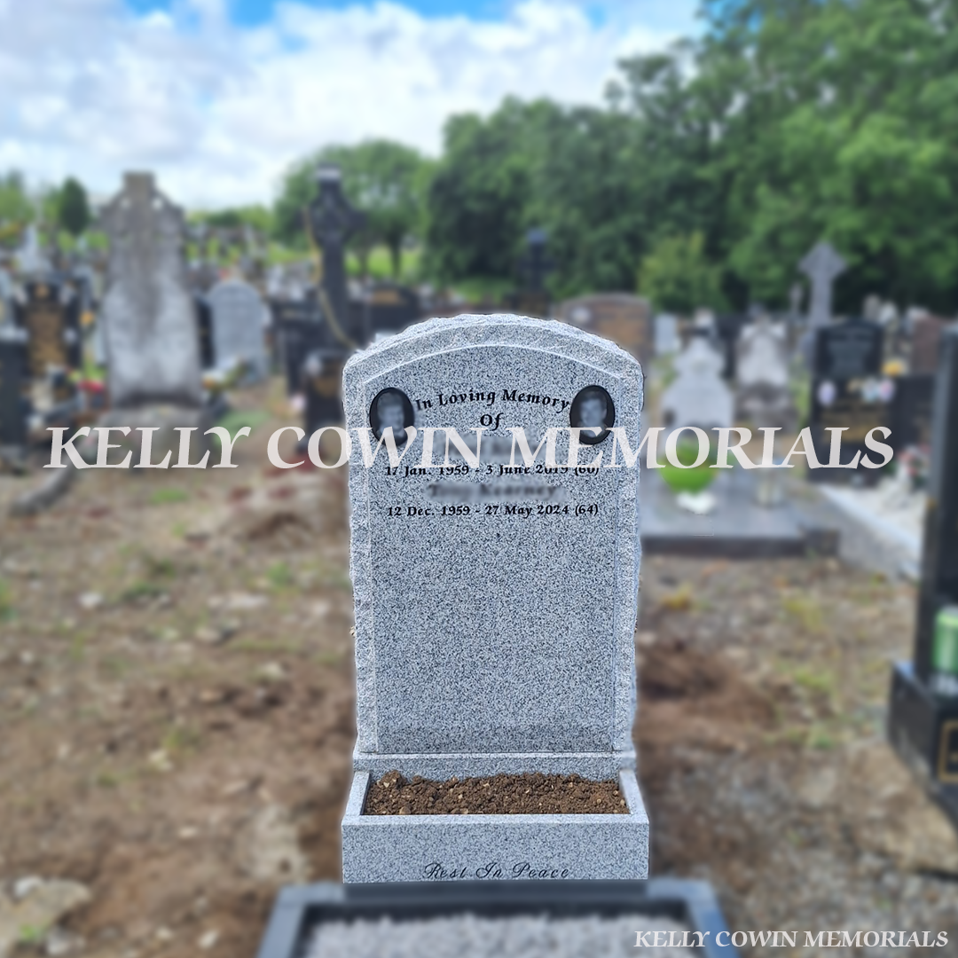Grey Granite Rough Boulder Headstone Glasnevin Cemetery | Kelly Cowin Memorials