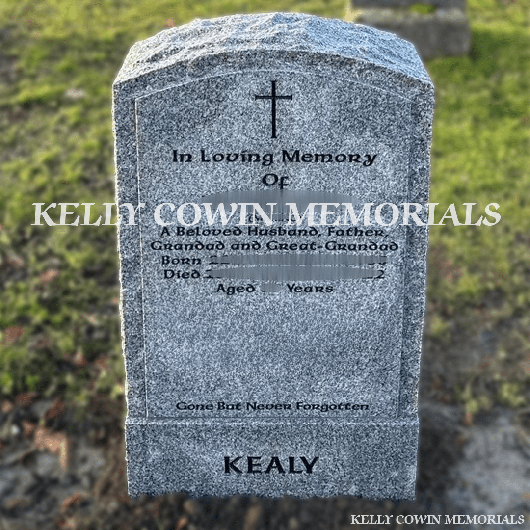 Grey Granite Rough Boulder Headstone | Glasnevin Cemetery - Kelly Cowin Memorials
