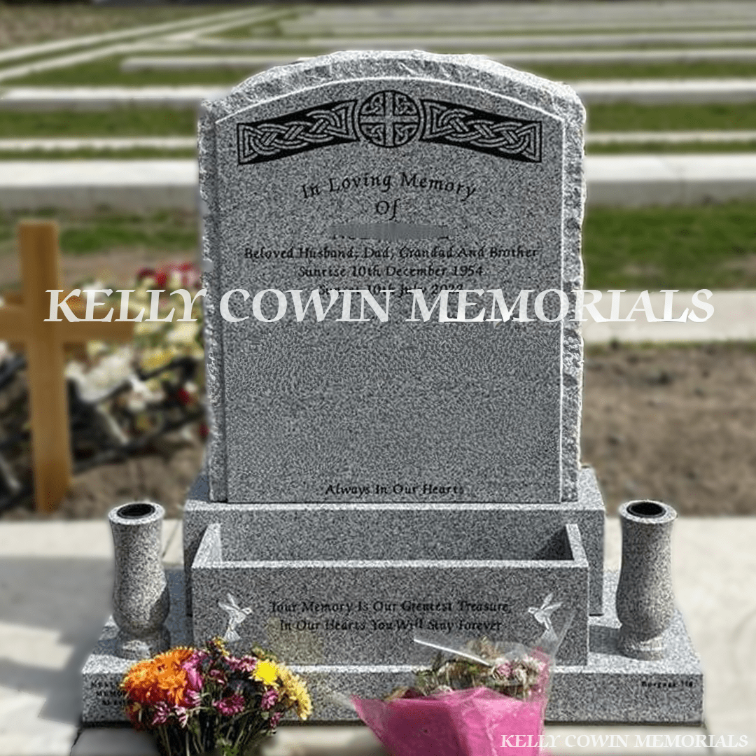 Grey Granite Rough Boulder Headstone | Balgriffin Cemetery - Kelly Cowin Memorials