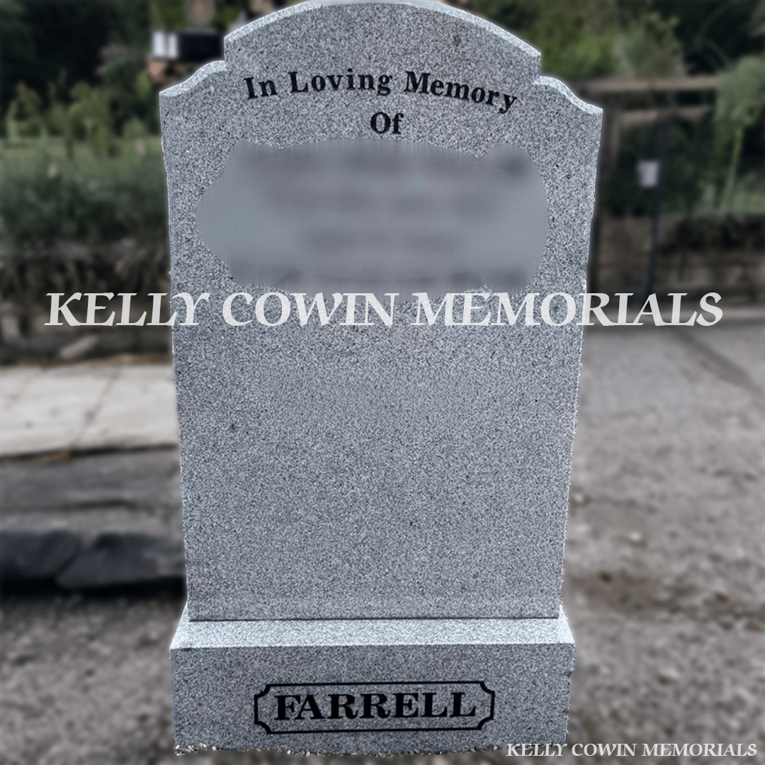Grey Granite Top 9 Headstone | Glasnevin Cemetery - Kelly Cowin Memorials