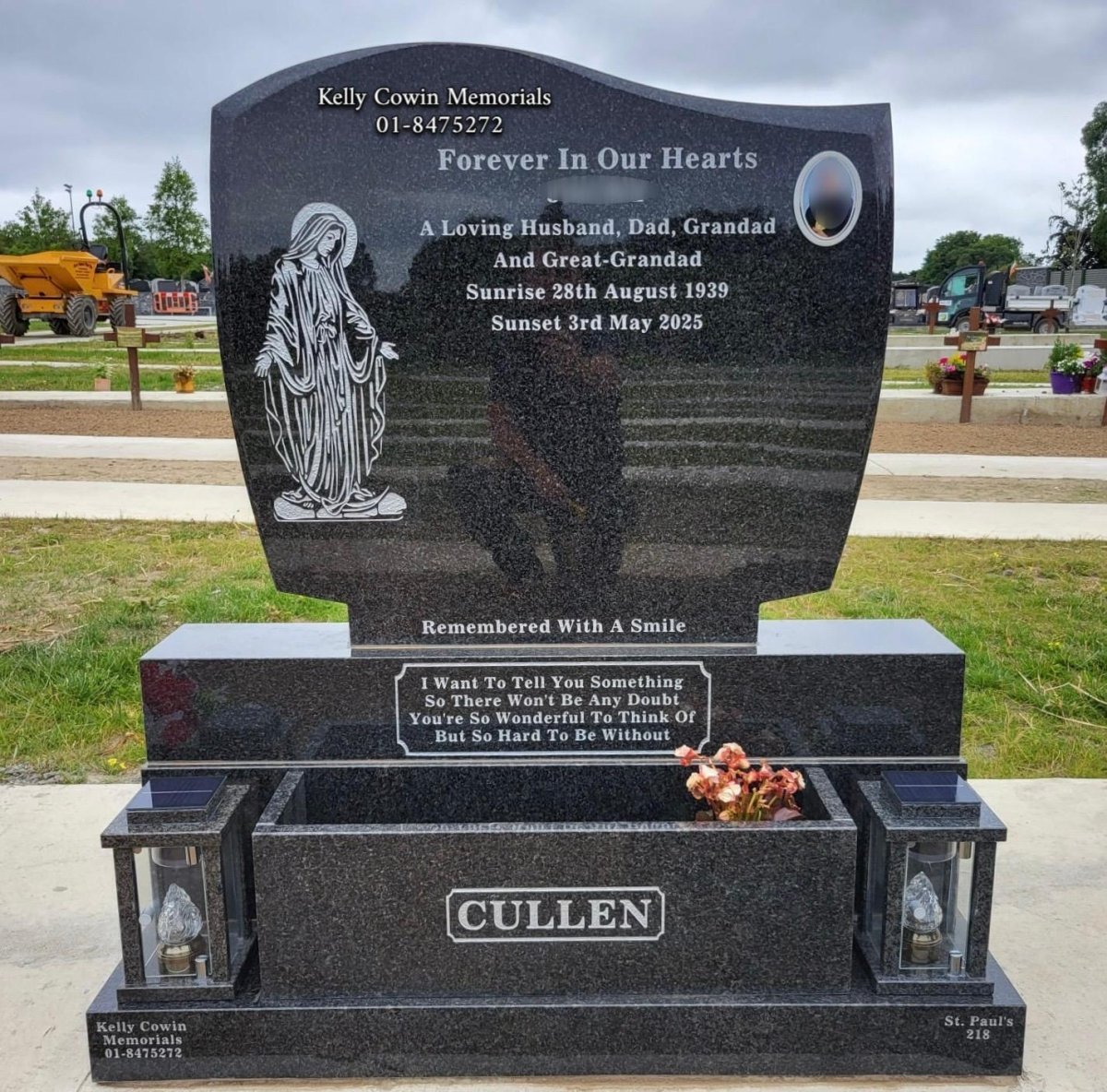 Rustenburg Granite C1 Headstone | Balgriffin Cemetery - Kelly Cowin Memorials