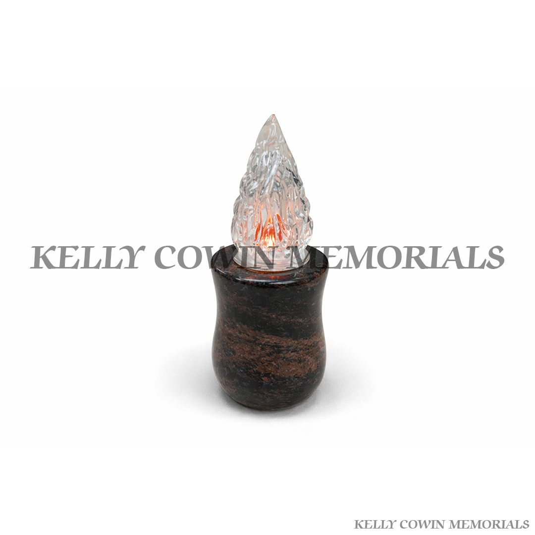 Pandora granite internal flame memorial light grave remembrance lamp Ireland