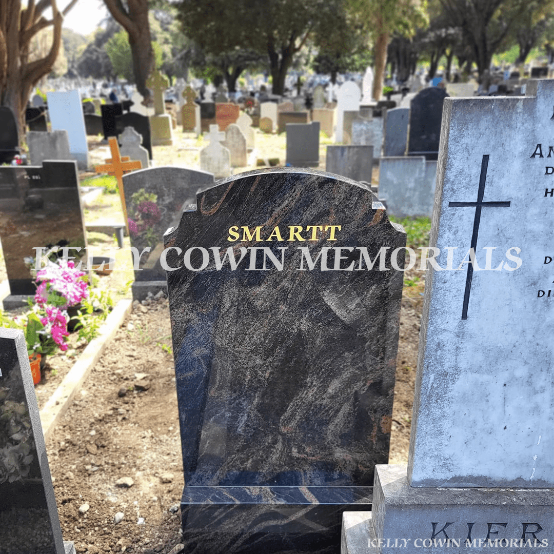 Pandora Granite Top 9 Shaped Headstone & Kerbing | Glasnevin Cemetery - Kelly Cowin Memorials