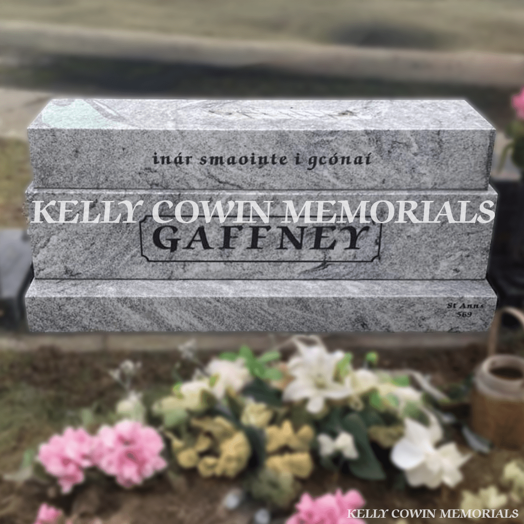 Viscount White Granite Cross Headstone | Balgriffin Cemetery - Kelly Cowin Memorials