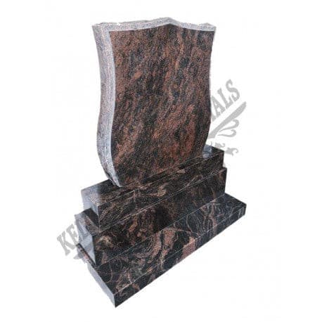 077 Pitched Shield headstone on base and plinth - Dublin Headstones - Glasnevin - Balgriffin - Fingal - Dardistown - Kelly Cowin Memorials