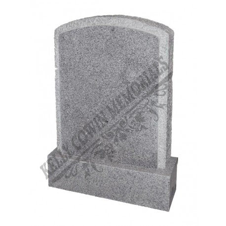 032 Grey Granite Standard Boulder Headstone - Kelly Cowin Memorials