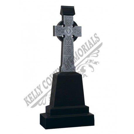 7ft Granite Celtic Cross With Cap, Dye & Base - H065 - Kelly Cowin Memorials