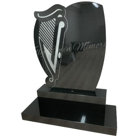 070 Harp Headstone - Dublin Headstones - Glasnevin - Balgriffin - Fingal - Dardistown - Kelly Cowin Memorials