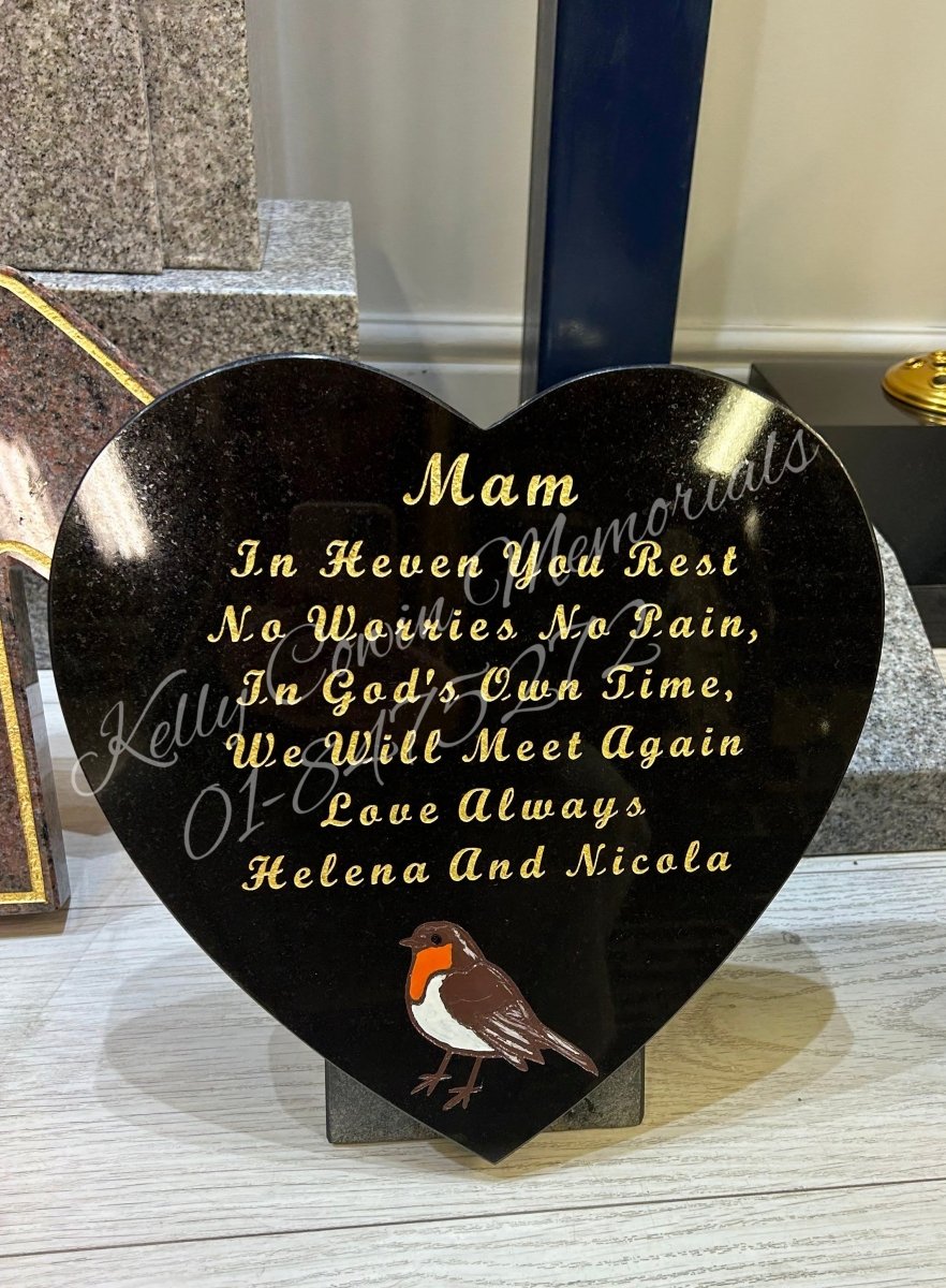 P075 - Granite Heart - Kelly Cowin Memorials