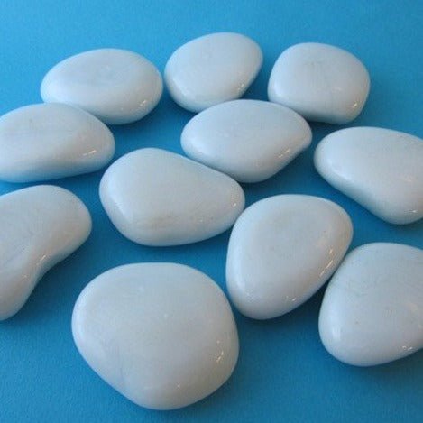 White Porcelain Pebbles - GC020 - Kelly Cowin Memorials