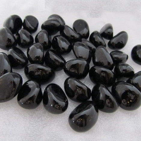 Black Glass Pebbles - Dublin Headstones - Glasnevin - Balgriffin - Fingal - Dardistown -  Kelly Cowin Memorials