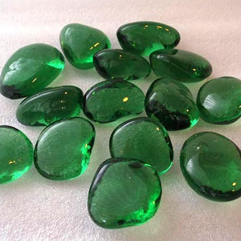 Bottle Green Glass Pebbles - Dublin Headstones - Glasnevin - Balgriffin - Fingal - Dardistown -  Kelly Cowin Memorials