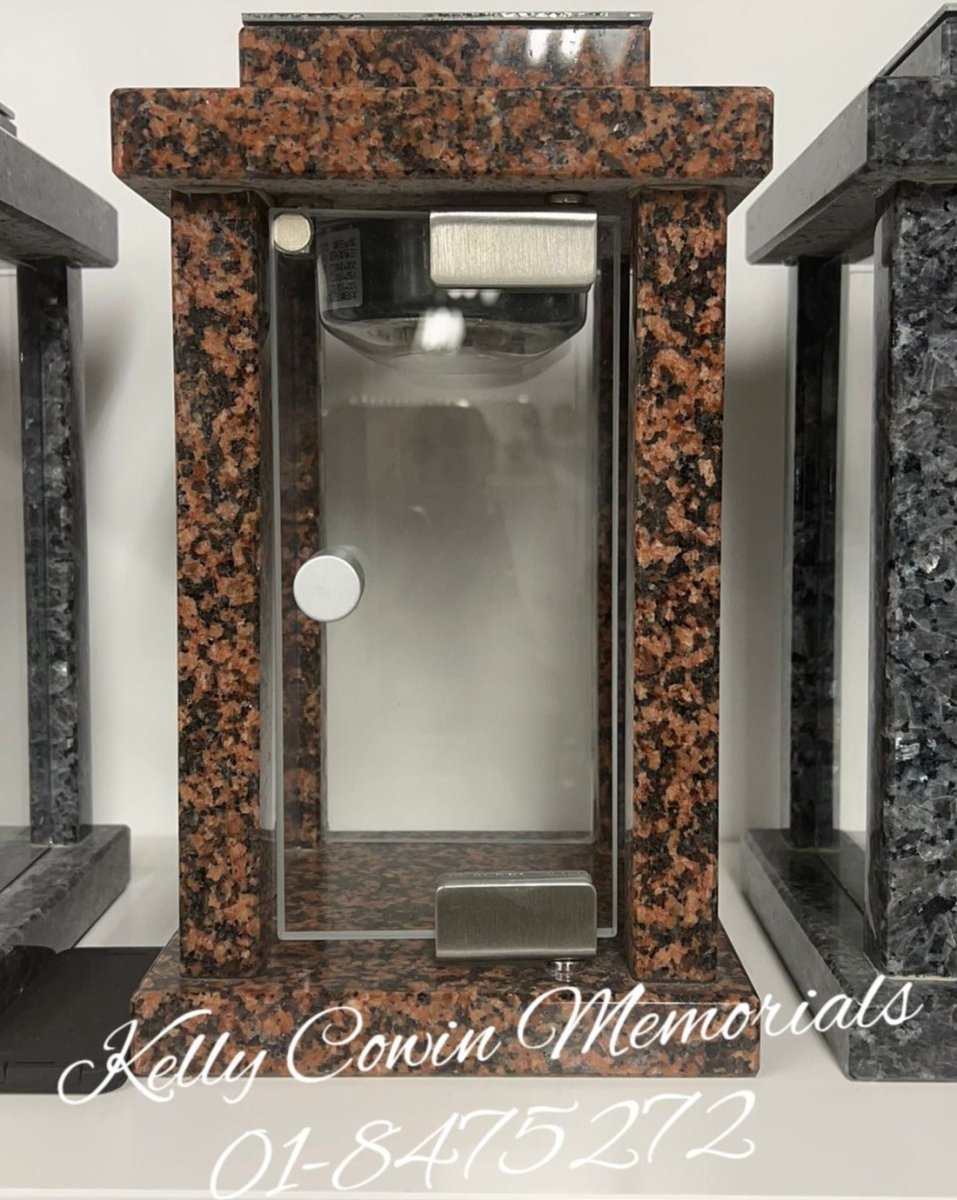L001 - Balmoral Red Solar Rectangular Lantern - Kelly Cowin Memorials