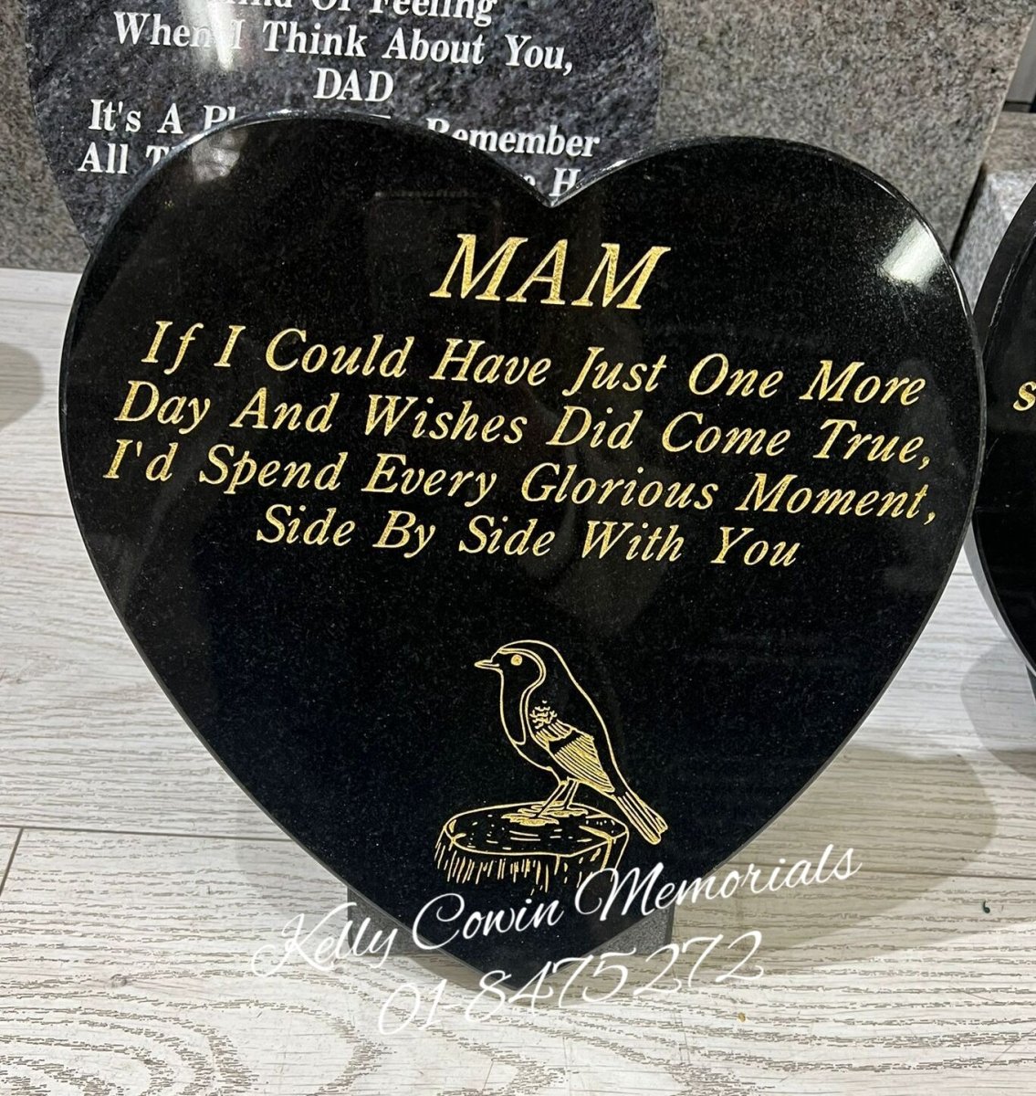 P073 - Granite Heart - Kelly Cowin Memorials