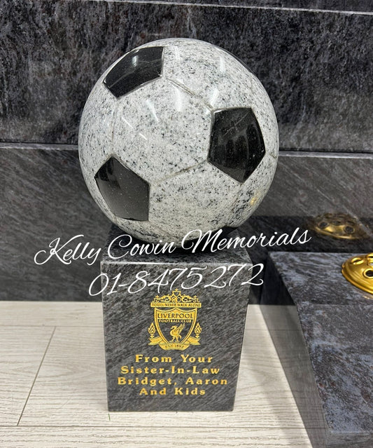 GO050 - Granite Football on a Granite Block Base