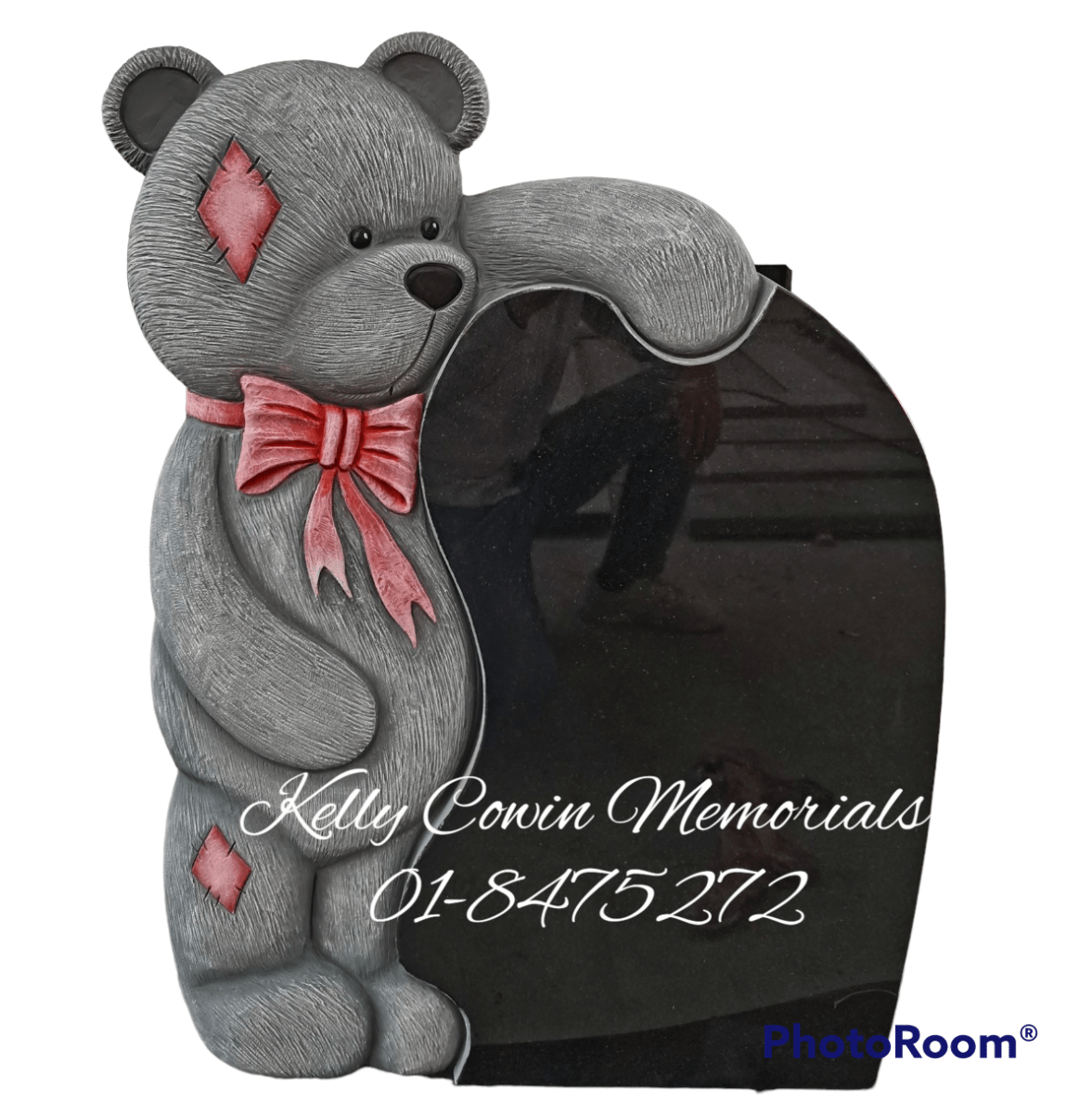 H072 - Granite Bear Headstone - Kelly Cowin Memorials