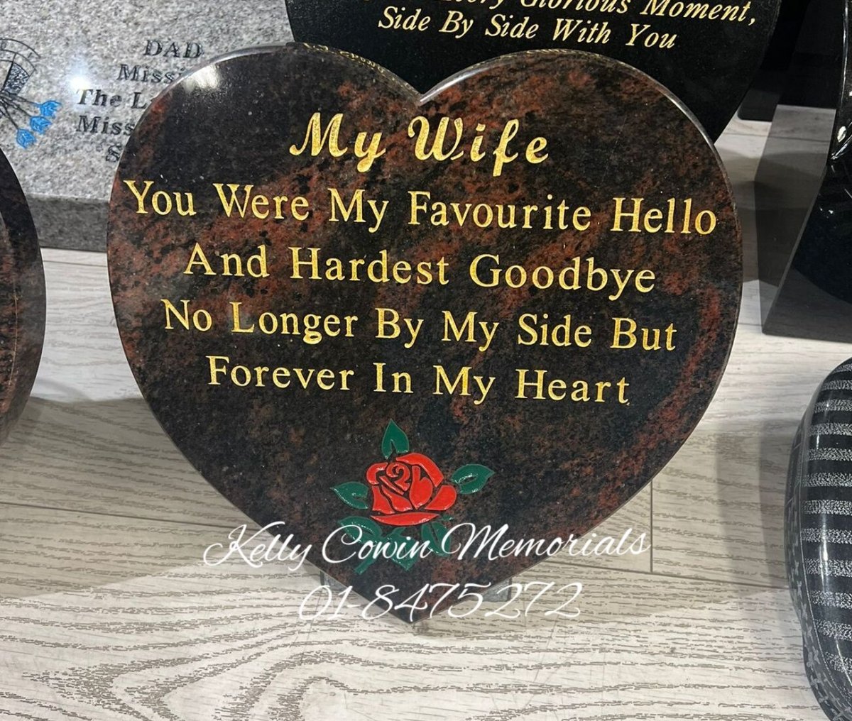 P069 - Granite Heart - Kelly Cowin Memorials