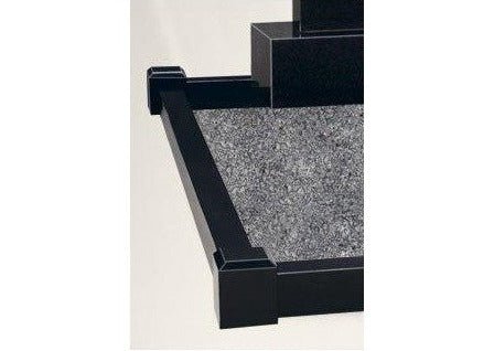 Straight Black Granite Grave Kerbing - Kelly Cowin Memorials