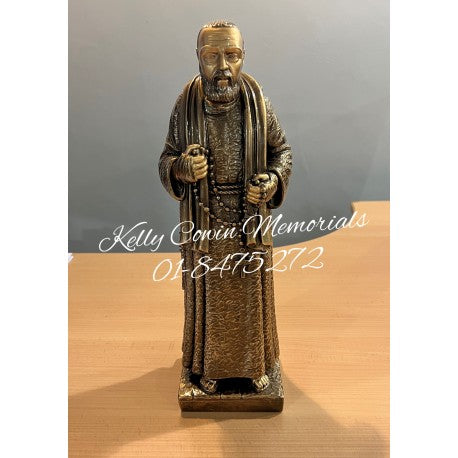 "Father Pio" Bronze Religious Statue 010 - Dublin Headstones - Glasnevin - Balgriffin - Fingal - Dardistown -  Kelly Cowin Memorials