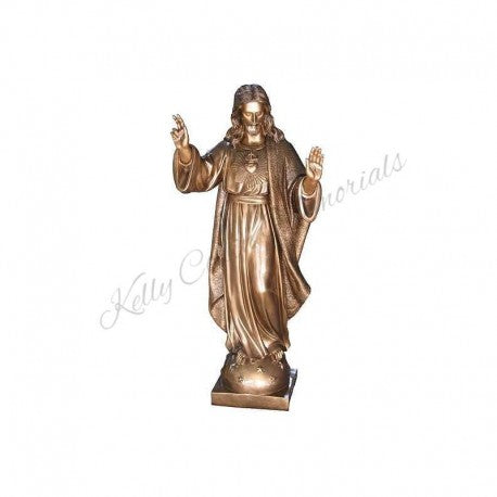 "Jesus" Bronze Religious Statue 002 - Dublin Headstones - Glasnevin - Balgriffin - Fingal - Dardistown -  Kelly Cowin Memorials
