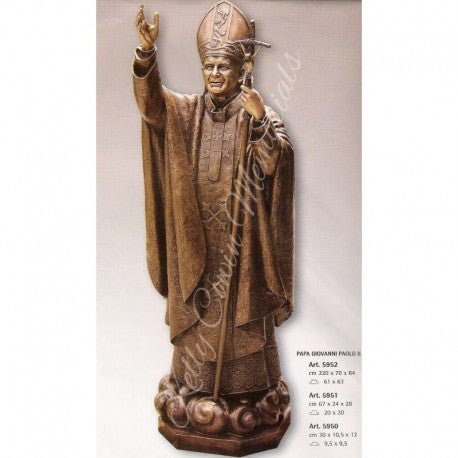 "Pope Paul" Bronze Religious Statue 005 - Dublin Headstones - Glasnevin - Balgriffin - Fingal - Dardistown -  Kelly Cowin Memorials