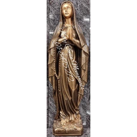"Our Lady" Bronze Religious Statue 009 - Dublin Headstones - Glasnevin - Balgriffin - Fingal - Dardistown -  Kelly Cowin Memorials