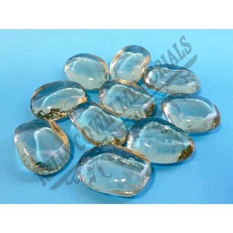 Clear Green Glass Pebbles - Dublin Headstones - Glasnevin - Balgriffin - Fingal - Dardistown -  Kelly Cowin Memorials
