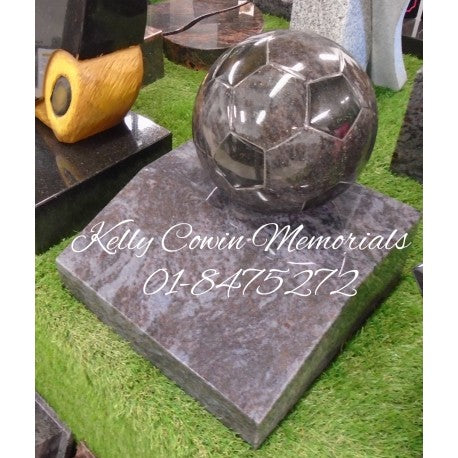 Football Memorial Granite Plaque 003 - Dublin Headstones - Glasnevin - Balgriffin - Fingal - Dardistown - Kelly Cowin Memorials