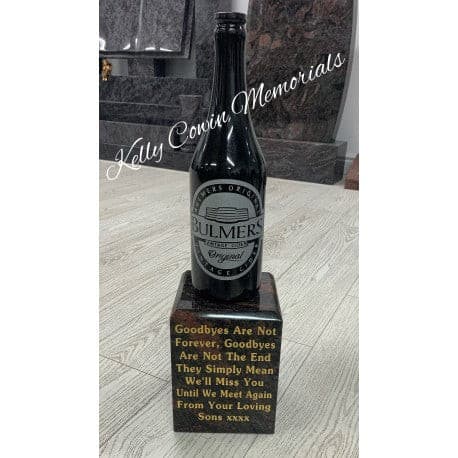 Bulmers Granite Beer Bottle Grave Accessory 004 - Dublin Headstones - Glasnevin - Balgriffin - Fingal - Dardistown - Kelly Cowin Memorials