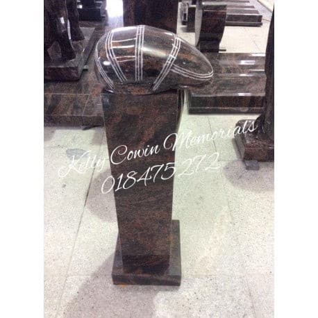 Granite Paddy Cap Grave Accessory - Dublin Headstones - Glasnevin - Balgriffin - Fingal - Dardistown -  Kelly Cowin Memorials