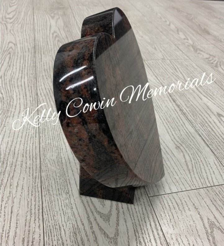 2' Rose Heart Plaque 001 - Dublin Headstones - Glasnevin - Balgriffin - Fingal - Dardistown - Kelly Cowin Memorials